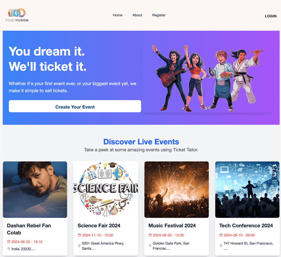 Ticket Fusion - Event Management Platform