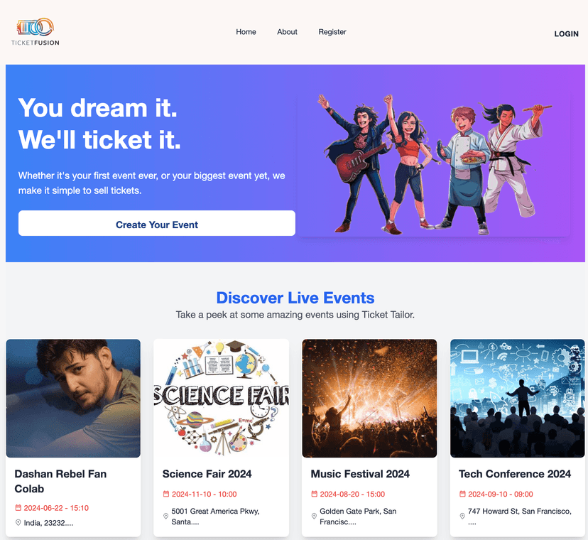 Ticket Fusion - Event Management Platform